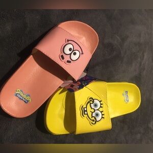 SpongeBob and Patrick sandals. NWT.